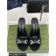 Gucci Heel 9.5cm leather Horsebit with crystals mid-heel slide sandals 771693 Black 2024