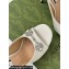 Gucci Heel 9.5cm leather Horsebit with crystals mid-heel slide sandals 771693 Patent White 2024