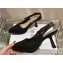 Dior Heel 8cm Sweet-D Slingback Pumps in Black Cotten 2024