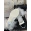 Chanel White Shearling Patent Calfskin & Grosgrain Mary Janes 2024