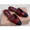 Miu Miu Patent Calfskin Mules with Strap Burgundy 2024