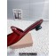 Miu Miu Patent Calfskin Mules with Strap Burgundy 2024
