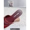 Miu Miu Patent Calfskin Mules with Strap Burgundy 2024