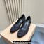 Miu Miu Logo Black Fabric Mary Janes 2024