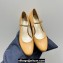 Miu Miu Logo Apricot Calfskin Mary Janes 2024