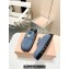 Miu Miu Denim mules with logo-engraved metal coin 5D058E Blue 2024