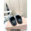 Miu Miu Denim mules with logo-engraved metal coin 5D058E Blue 2024