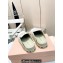 Miu Miu Denim mules with logo-engraved metal coin 5D058E White 2024