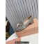 Miu Miu Glitter fabric loafers Silver 01 with metal chain and artificial crystal ornament 2024