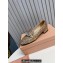 Miu Miu Glitter fabric loafers Gold 01 with metal chain and artificial crystal ornament 2024
