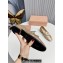 Miu Miu Glitter fabric loafers Gold 01 with metal chain and artificial crystal ornament 2024