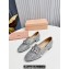 Miu Miu Glitter fabric loafers Silver 02 with metal chain and artificial crystal ornament 2024
