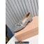 Miu Miu Glitter fabric loafers Silver 02 with metal chain and artificial crystal ornament 2024