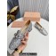 Miu Miu Glitter fabric loafers Silver 02 with metal chain and artificial crystal ornament 2024