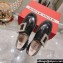 Roger Vivier Viv’ Go-Thick Strass Buckle Loafers in Brushed Leather Black 2024