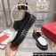 Roger Vivier Viv’ Go-Thick Strass Buckle Loafers in Patent Leather White/Black 2024