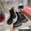 Roger Vivier Wallaviv Strass Buckle Chelsea Ankle Boots in Patent Leather Black 2024