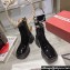 Roger Vivier Wallaviv Strass Buckle Chelsea Ankle Boots in Patent Leather Black 2024