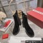 Roger Vivier Viv' Rangers Metal Buckle Chelsea Ankle Boots in Patent Leather Black 2024