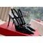 Valentino Heel 10cm Rockstud Bow patent leather slingback pumps Black Spring 2024