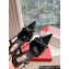 Valentino Heel 10cm Rockstud Bow patent leather slingback pumps Black Spring 2024