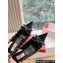 Valentino Heel 6cm Rockstud Bow patent leather slingback pumps Black Spring 2024