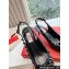 Valentino Heel 6cm Rockstud Bow patent leather slingback pumps Black Spring 2024
