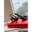Valentino Heel 6cm Rockstud Bow patent leather slingback pumps Black Spring 2024