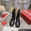 Roger Vivier Viv' Rangers Strass Buckle Chelsea Ankle Boots in Leather Black 2024