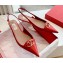 Valentino VLogo Signature leather slingback pumps Red Spring 2024