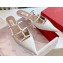 Valentino Rockstud leather Mules White Spring 2024