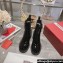 Roger Vivier Viv' Rangers Strass Buckle Chelsea Ankle Boots in Patent Leather Black 2024