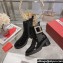 Roger Vivier Viv' Rangers Strass Buckle Chelsea Ankle Boots in Patent Leather Black 2024