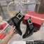 Roger Vivier Viv' Rangers Strass Buckle Chelsea Ankle Boots in Patent Leather Black 2024