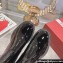 Roger Vivier Viv' Rangers Strass Buckle Chelsea Ankle Boots in Patent Leather Black 2024