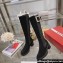 Roger Vivier Viv' Rangers Strass Buckle Chelsea Boots in Suede Leather Black 2024