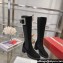 Roger Vivier Viv' Rangers Strass Buckle Chelsea Boots in Suede Leather Black 2024