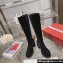 Roger Vivier Viv' Rangers Strass Buckle Chelsea Boots in Suede Leather Black 2024