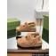 Gucci merino wool Double G sandals 771060 Brown 2024