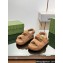 Gucci merino wool Double G sandals 771060 Brown 2024