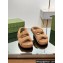 Gucci merino wool Double G sandals 771060 Brown 2024