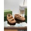 Gucci merino wool Double G sandals 771060 Brown 2024