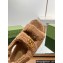 Gucci merino wool Double G sandals 771060 Brown 2024