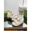 Gucci merino wool Double G sandals 771060 White 2024