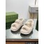 Gucci merino wool Double G sandals 771060 White 2024