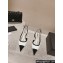 Chanel Heel 5cm Patent Calfskin Slingbacks White 2024