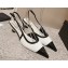 Chanel Heel 5cm Patent Calfskin Slingbacks White 2024