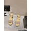 Chanel Heel 9cm Grosgrain & Strass Sandals G45365 Beige 2024