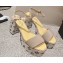 Chanel Heel 9cm Grosgrain & Strass Sandals G45365 Beige 2024