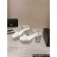 Chanel Heel 9cm Grosgrain & Strass Sandals G45365 White 2024